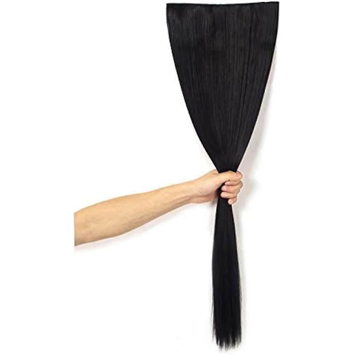 DILLARDS Women Long Straight Clip In Hair Extensions,30Inch Rich Black - Image 2